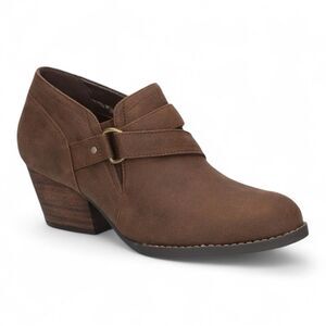 BELLA VITA Odette Faux Suede Ankle Booties in Brown Size 11